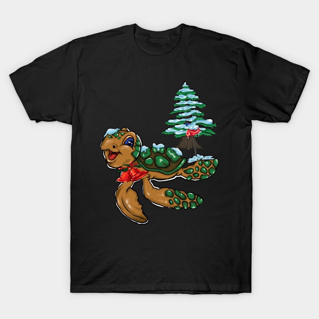 Winter Turtle T-Shirt by ShirtsShirtsndmoreShirts